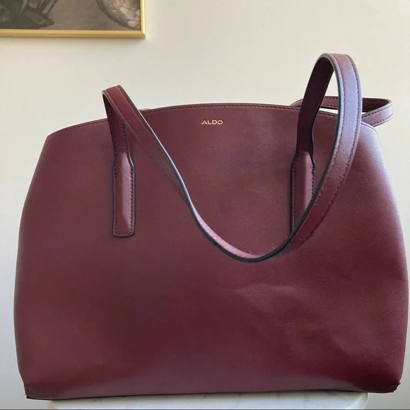 Aldo Bags Burgundy Aldo Tote Bag With Tons Of Storage
